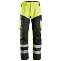 Snickers 6365 ProtecWork Class 1 Hi-Vis Yellow / Navy Reinforced Trousers