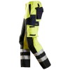 Snickers 6365 ProtecWork Class 1 Hi-Vis Yellow / Navy Reinforced Trousers Snickers 6365 ProtecWork Class 1 Hi-Vis Yellow / Navy Reinforced Trousers