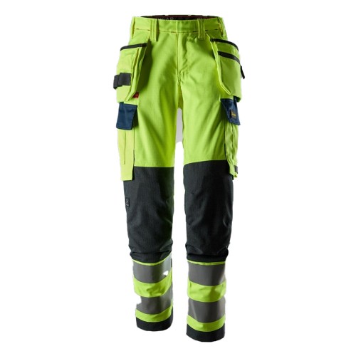 Snickers 6768 ProtecWork Women's Class 2 Hi-Vis Yellow / Navy Stretch Trousers Holster Pockets Snickers 6768 ProtecWork Women's Class 2 Hi-Vis Yellow / Navy Stretch Trousers Holster Pockets