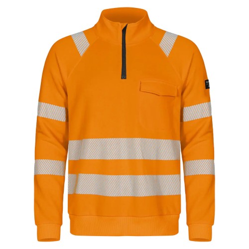 Tranemo Hi-Vis 437426 Half Zip Sweatshirt Tranemo Hi-Vis 437426 Half Zip Sweatshirt