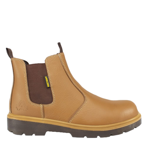Amblers FS115 Tan Pull-On Safety Dealer Boots
