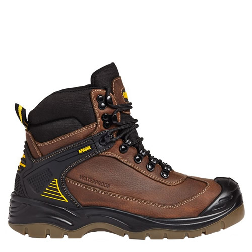 Apache Ranger Waterproof Brown Safety Boots
