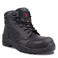 Wright Voyager Black Leather Metal Free ESD Safety Boots