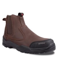 Wright Onyx S3S Brown Leather Metal Free ESD Safety Dealer Boots