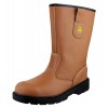 Amblers FS124 Tan Pull On Safety Rigger Boots