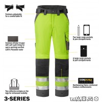 Snickers Workwear 3639 High-Vis Winter Trousers Class 2