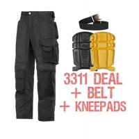 Snickers Workwear 3311 Kit Inc 9110 Kneepads & A PTD Belt, Snickers Trousers