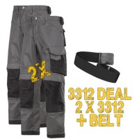 Snickers 3312 x 2  3-Series Trousers, 3312 x 2 Plus A Belt
