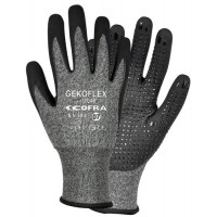 Cofra Gekoflex Grey - Black Nitrile Gloves Water Repellent Back 12pk