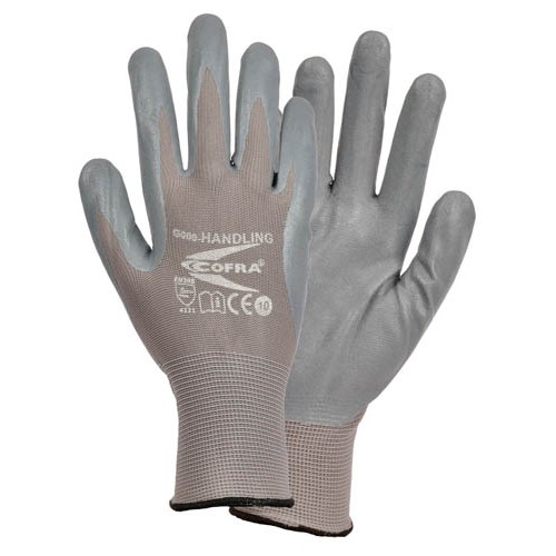 Cofra Handling Grey - Grey Nitrile Gloves for Mechanical Protection