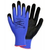 Cofra Oilproof Blue - Black Nitrile Gloves for Mechanical Protection